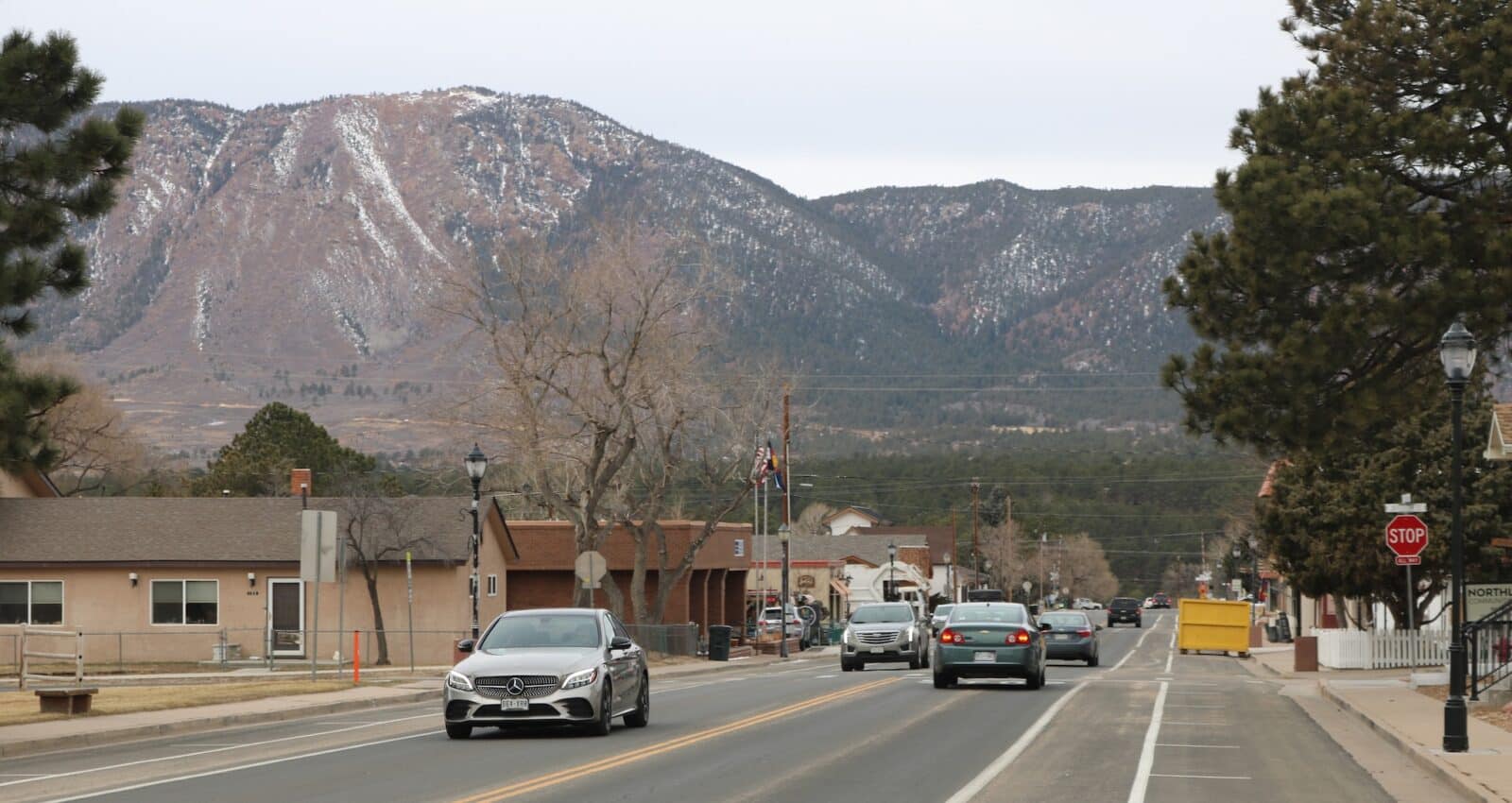 Second Street facing west toward Mount Herman in Monument, Colorado