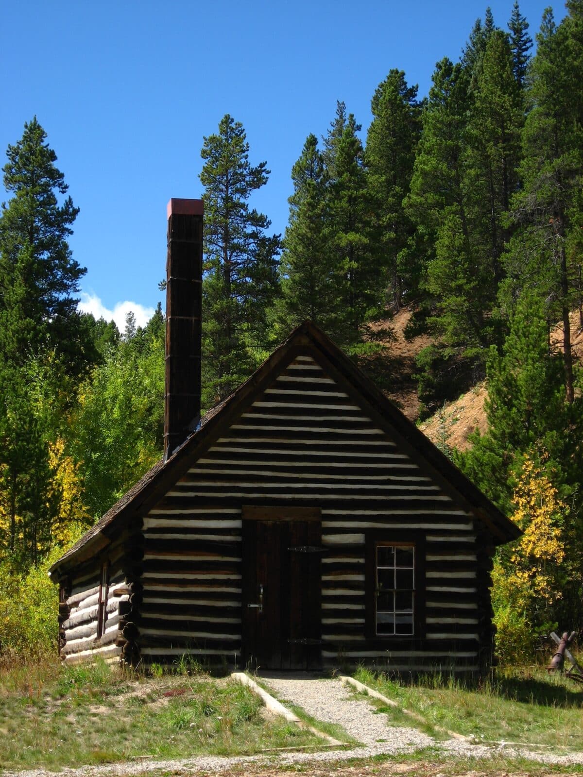 old cabin at the Lomax Placer Gulch in Breckenridge