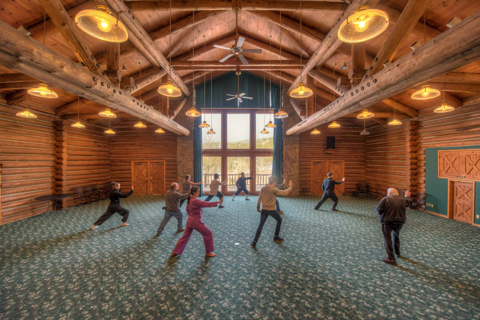 people doing tai chi at the Dao House in Estes Park